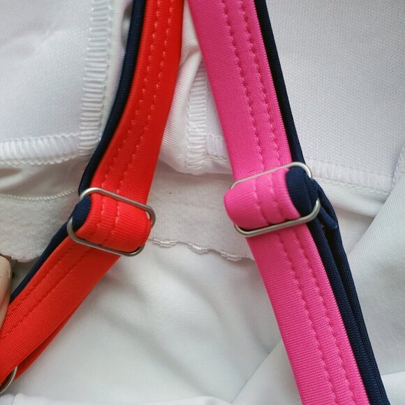 NWOT Lands' End Scoop Neck X-Back One-Piece Swimsuit Umbrella Print Size 12 - Picture 7 of 15